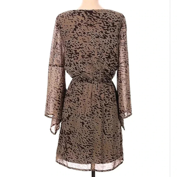 W118 by Walter Baker Brown Leopard Long sleeve Dress - Picture 2 of 8